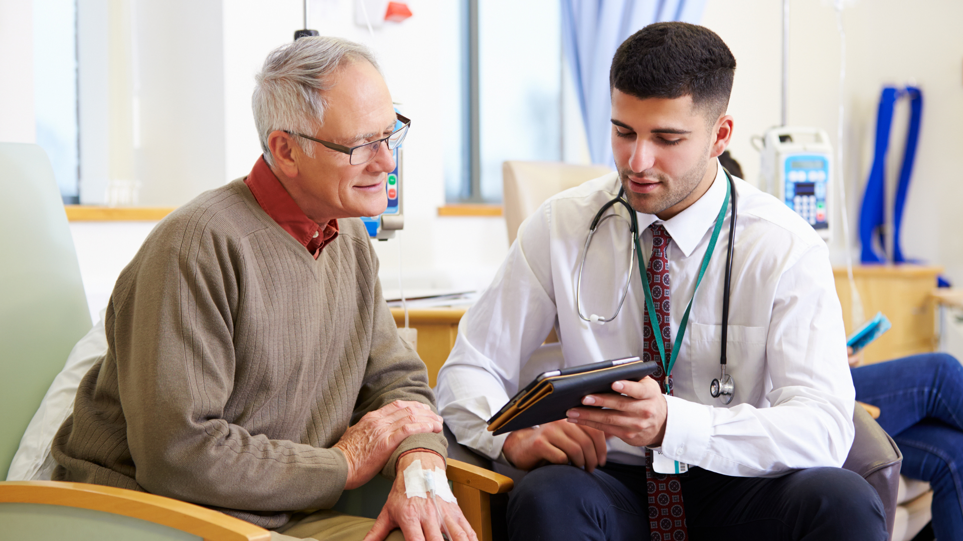 A doctor consulting with a patient