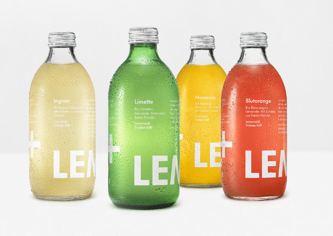 Bottles of Lemonade from Lemon Aid+